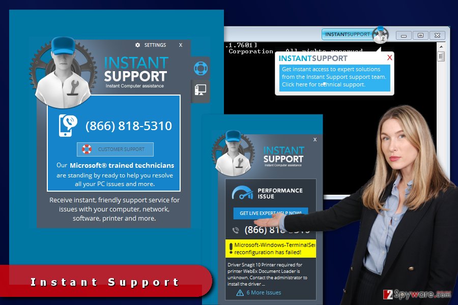 The image of Instant Support adware The image of Instant Support adware