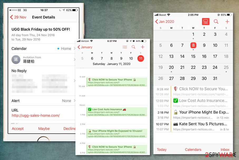 Calendar spam Calendar spam