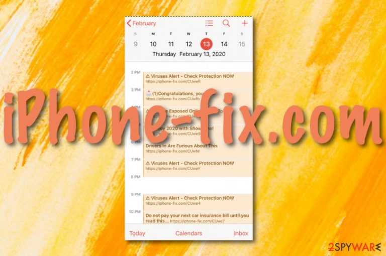 iPhone-fix.com calendar spam virus iPhone-fix.com calendar spam virus