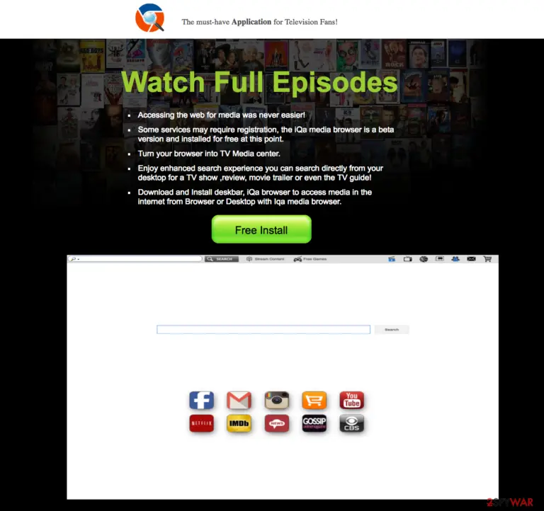 IQA Browser redirect virus