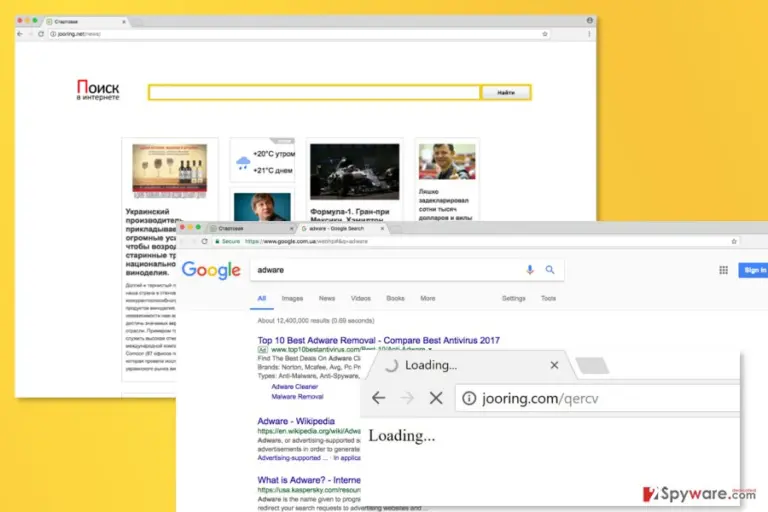 Example of Jooring.net virus