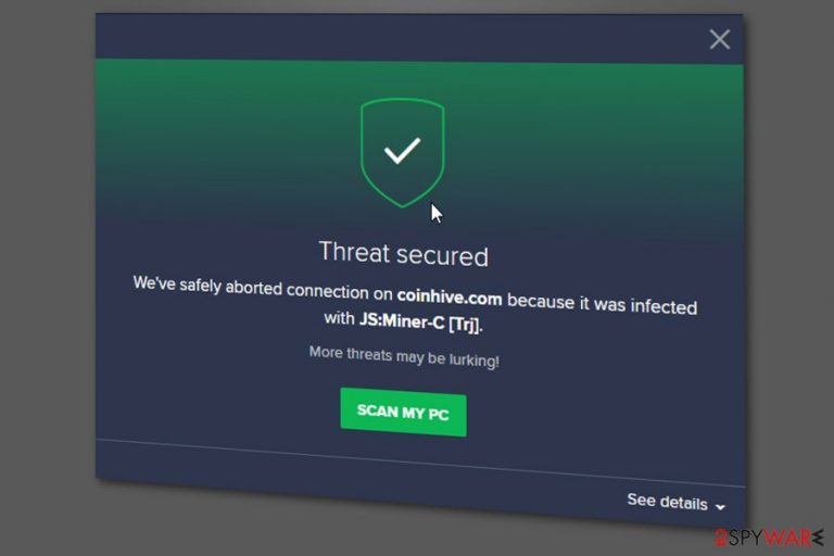 JS:Cryptonight infection example