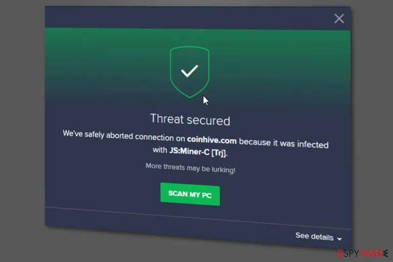 JS:Cryptonight infection example