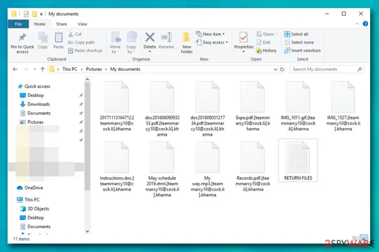 Kharma ransomware encrypted files