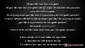 The ransom note of KillerLocker ransomware