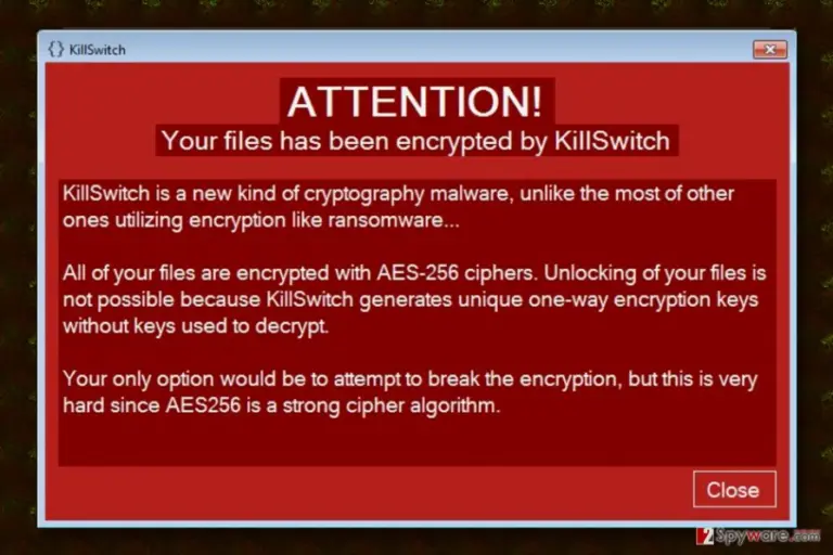 KillSwitch ransomware virus