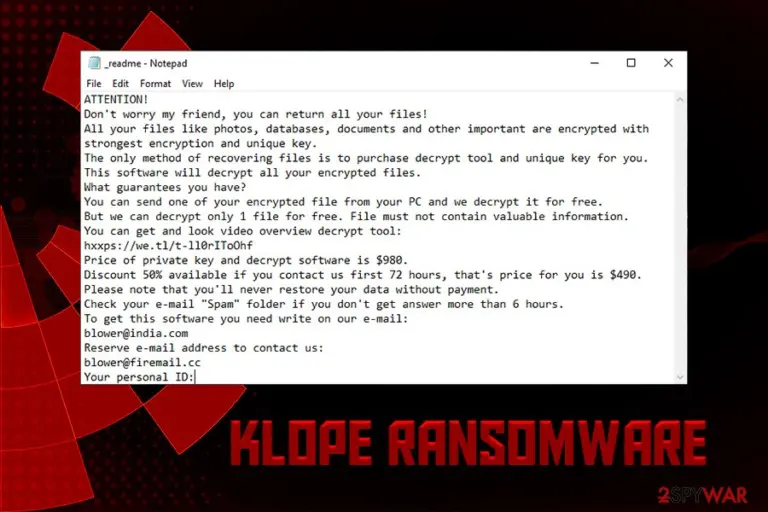 Klope ransomware