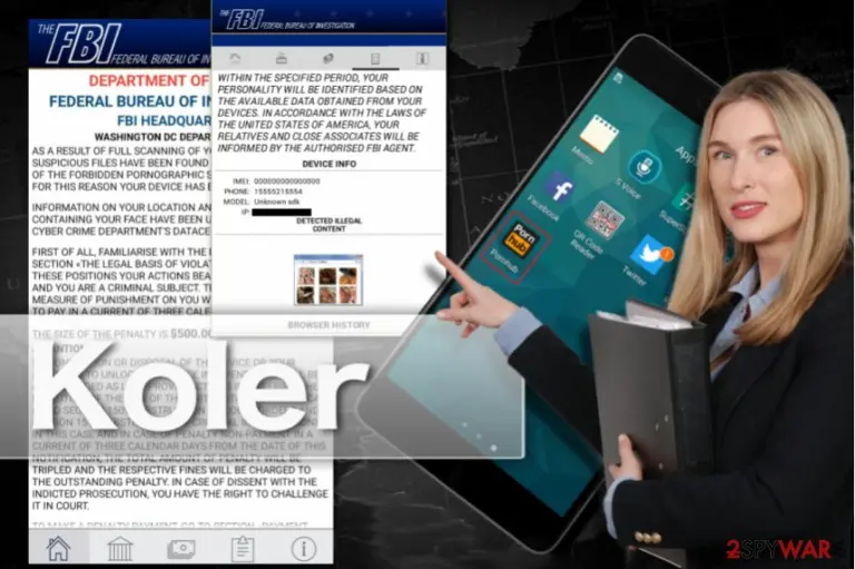 Image of the Koler ransomware virus