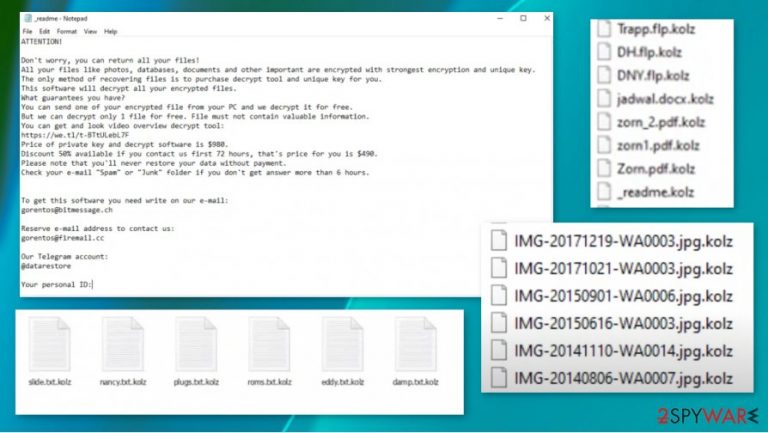 Kolz files virus