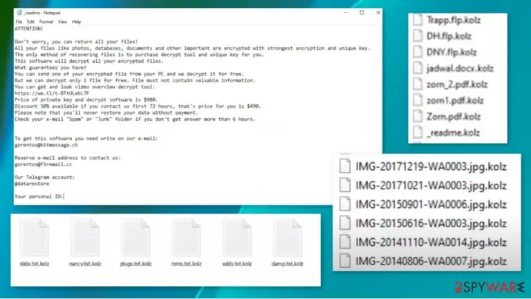 Kolz files virus