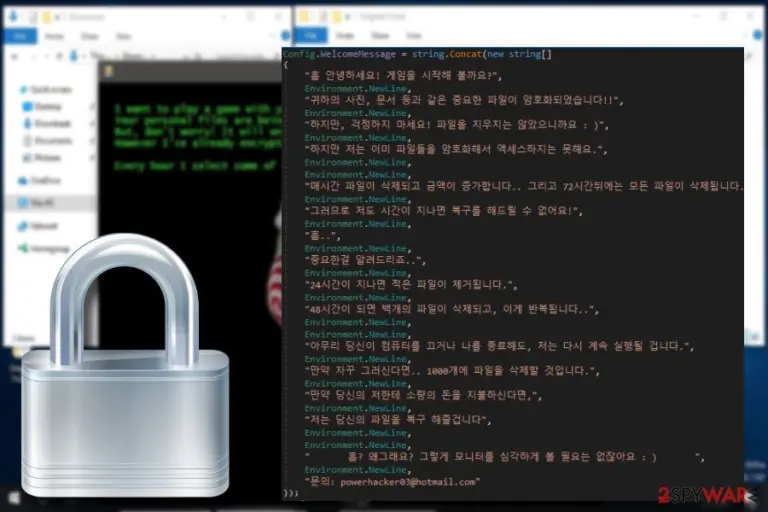 Jigsaw ransomware version targeting Korean PC users