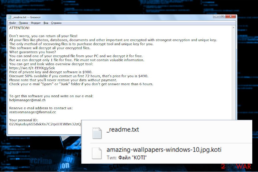 Djvu .koti ransomware Djvu .koti ransomware