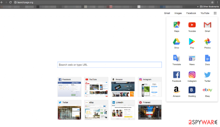 Launchpage.org virus image Launchpage.org virus image