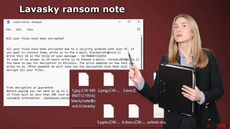 Lavasky ransom note
