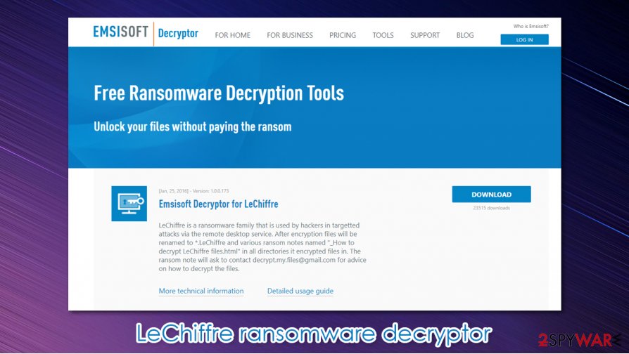 LeChiffre virus decryptor LeChiffre virus decryptor