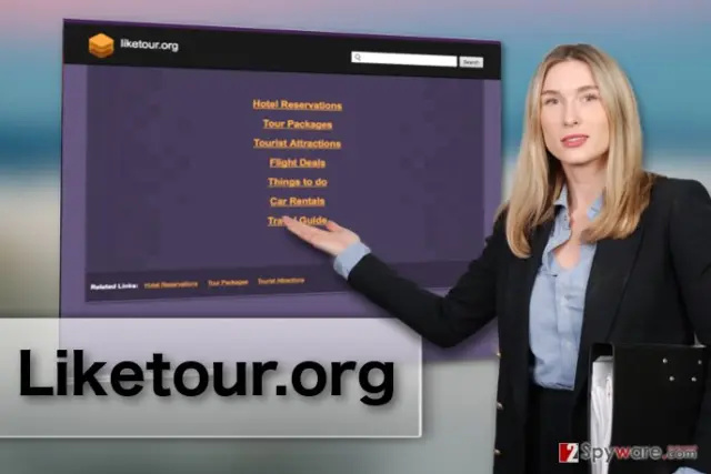 An illustration of Liketour.org hijacker virus
