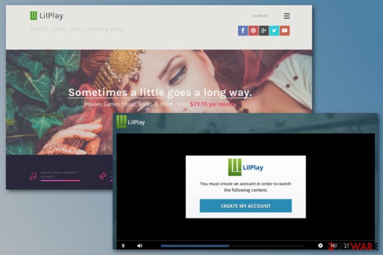 Example of Lilplay scam Example of Lilplay scam