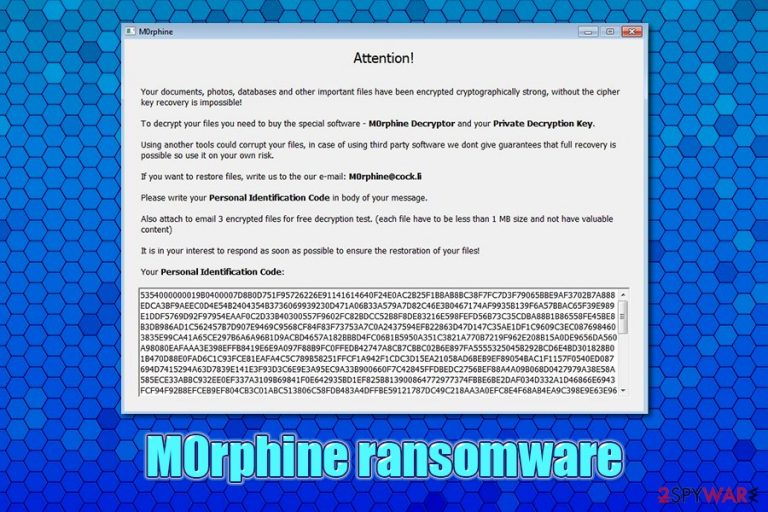 M0rphine ransomware M0rphine ransomware