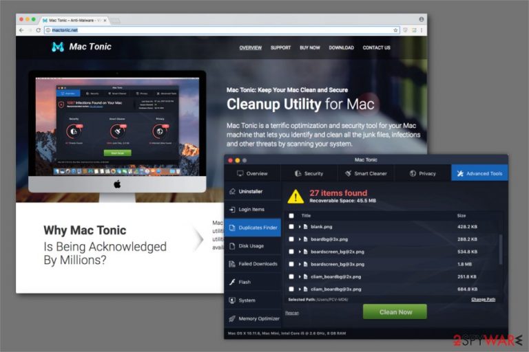 Mac Tonic cleaner image Mac Tonic cleaner image