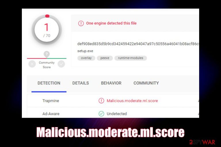 Malicious.moderate.ml.score Malicious.moderate.ml.score