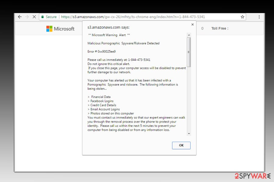 Remove “Malicious Pornographic Spyware/Riskware Detected” virus ...
