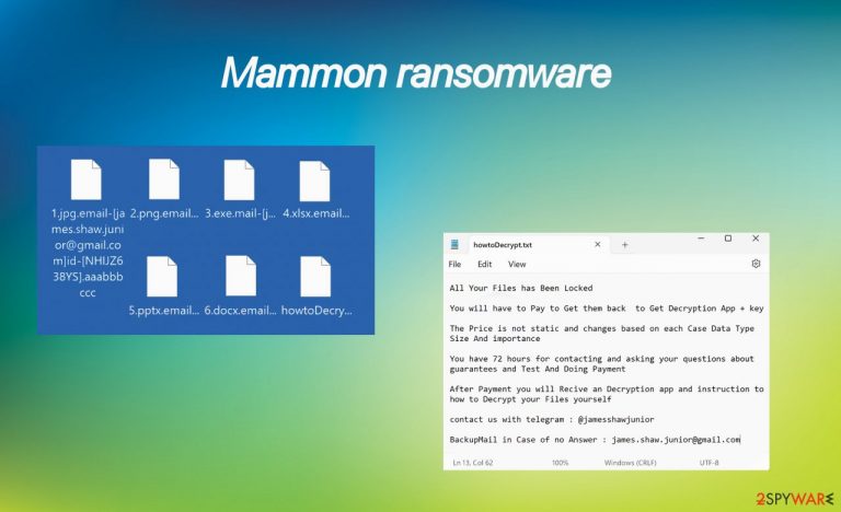 Mammon ransomware Mammon ransomware