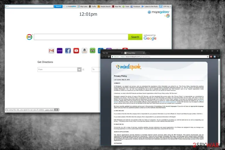 MapsGalaxy homepage