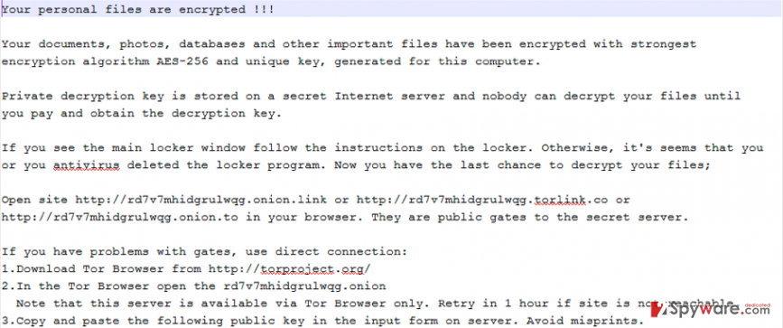 the ransom message of MarsJoke virus the ransom message of MarsJoke virus