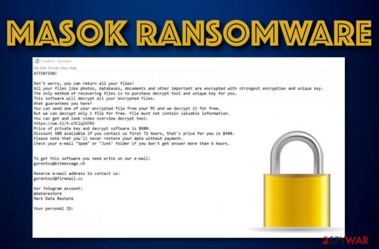 Masok ransomware Masok ransomware