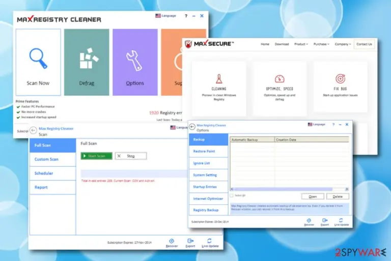 Max Registry Cleaner questionable tool