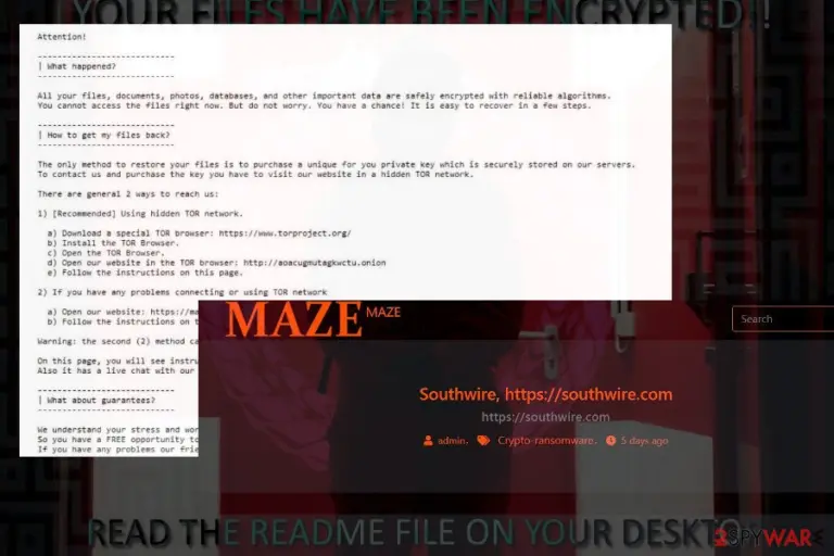 Maze cryptomalware