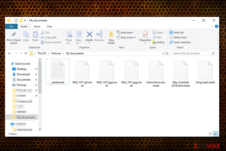 Meds ransomware encrypted files Meds ransomware encrypted files