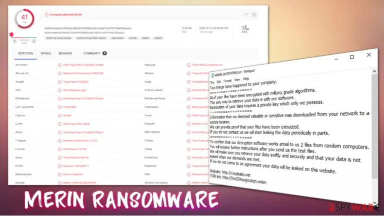Merin ransomware detection