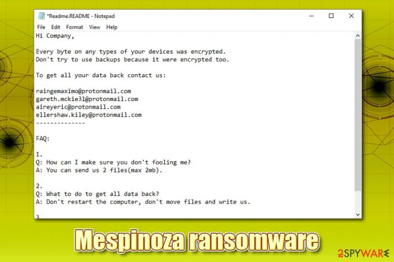 Mespinoza ransomware Mespinoza ransomware