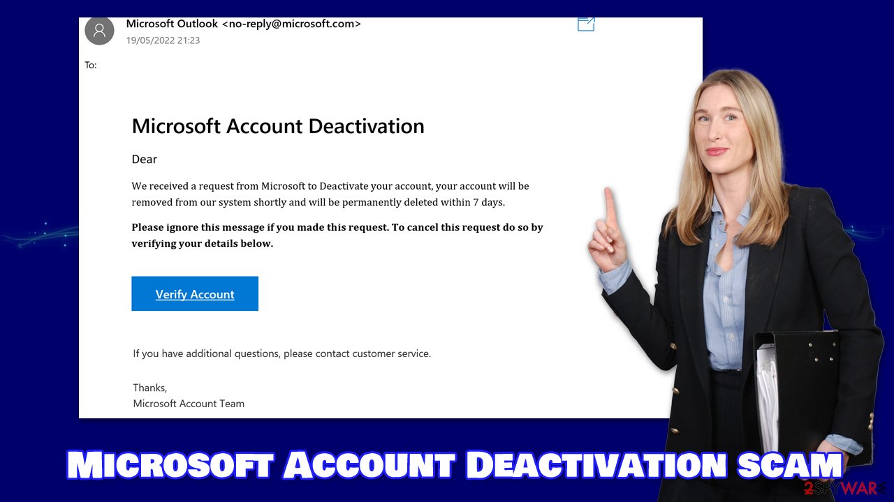 Microsoft Account Deactivation scam Microsoft Account Deactivation scam