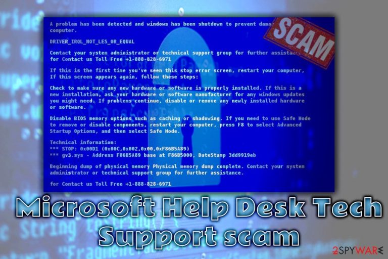 Microsoft Help Desk Tech Support scam Microsoft Help Desk Tech Support scam