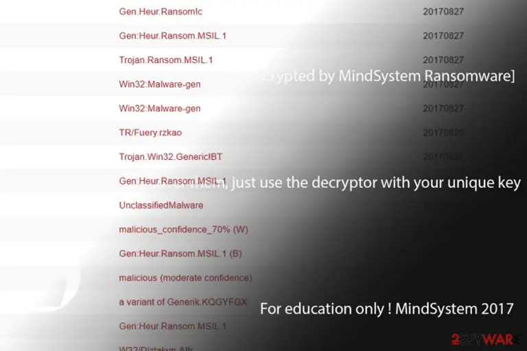 The image of MindSystem 2010 GUI