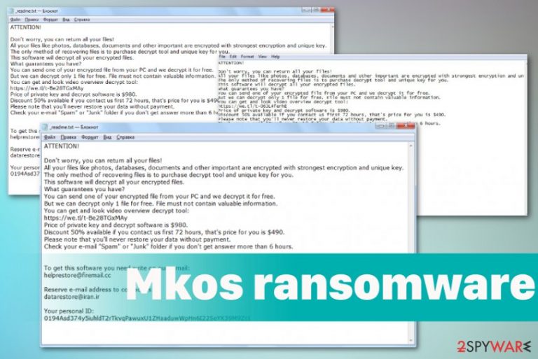 Mkos ransomware Mkos ransomware