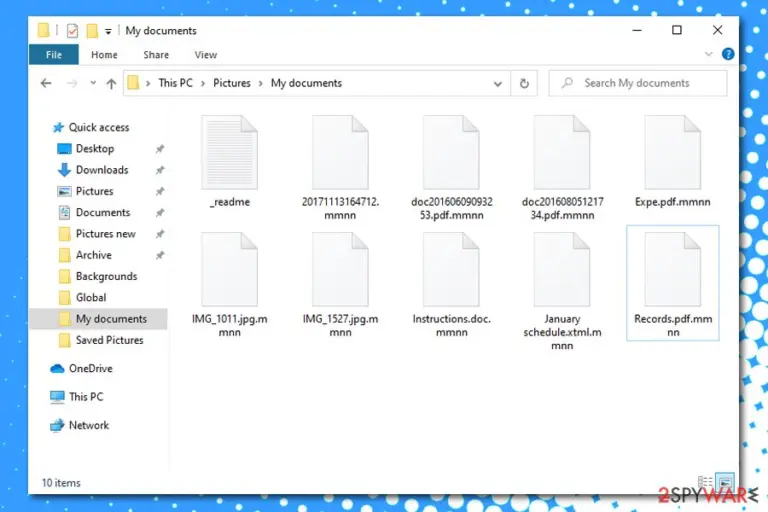 Mmnn ransomware locked files