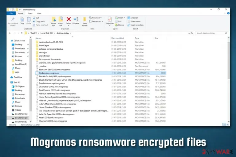 Mogranos ransomware infection