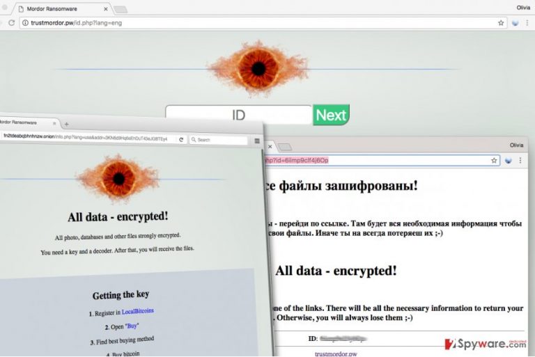 Mordor ransomware payment page Mordor ransomware payment page