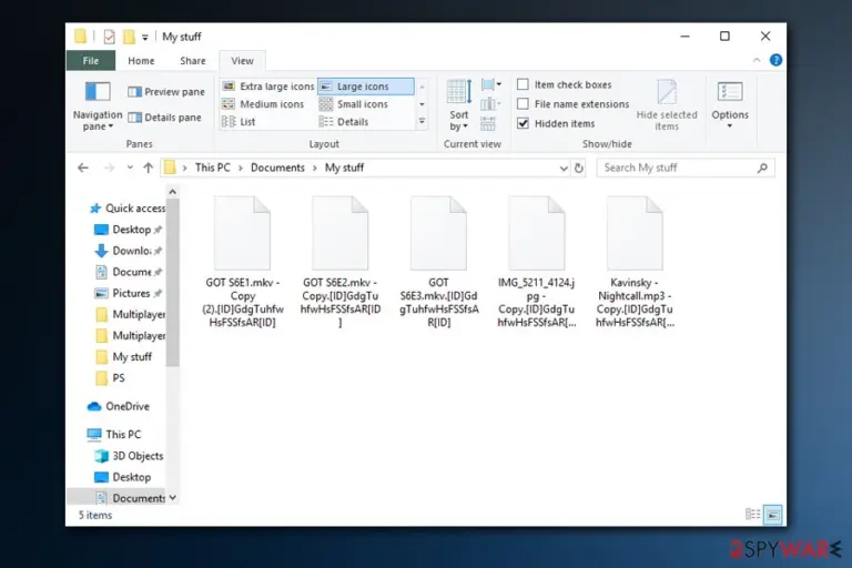 Mr.Dec ransomware encrypted files
