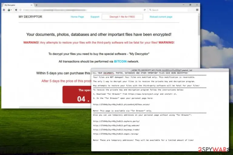 My Decryptor ransomware attack