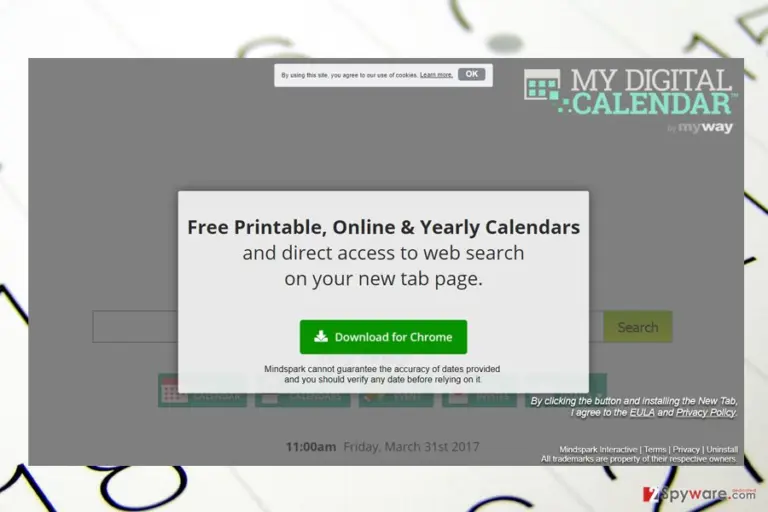 The picture of MyDigitalCalendar Toolbar download site