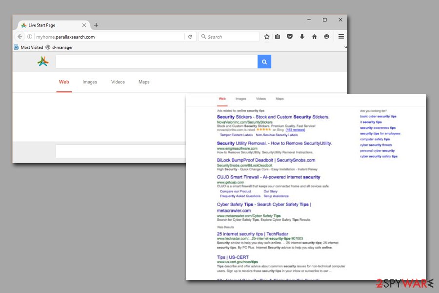 Myhome.parallaxsearch.com hijack Myhome.parallaxsearch.com hijack