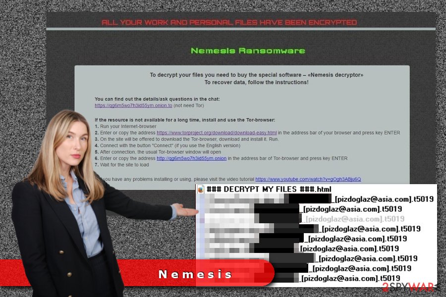 The example of Nemesis ransomware The example of Nemesis ransomware