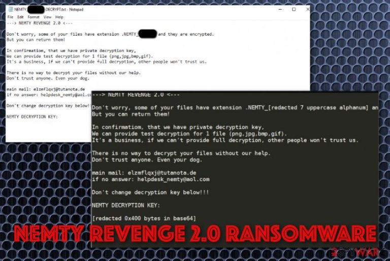 Nemty Revenge 2.0 ransomware Nemty Revenge 2.0 ransomware