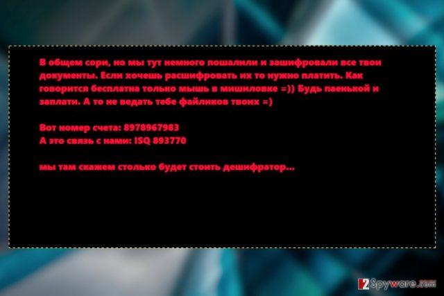 .Net ransomware virus