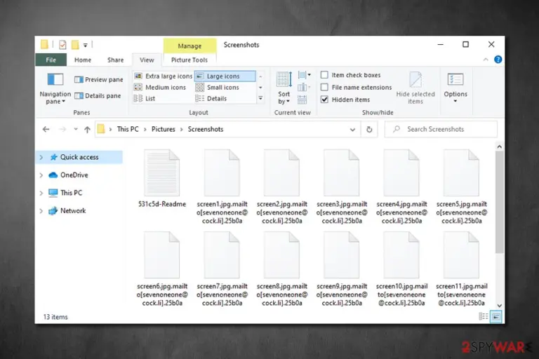 Netwalker ransomware encrypted files