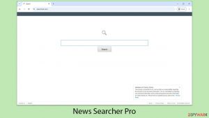 News Searcher Pro browser hijacker